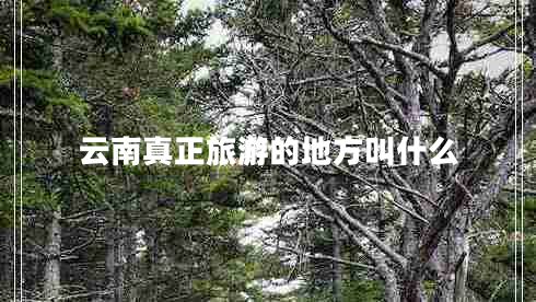云南真正旅游的地方叫什么