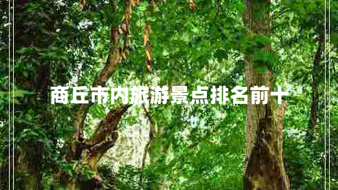 商丘市內旅游景點排名前十 商丘市內旅游景點排名前十