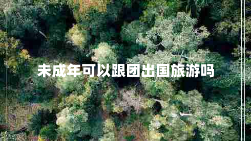 未成年可以跟團出國旅游嗎 未成年可以跟團出國旅游嗎