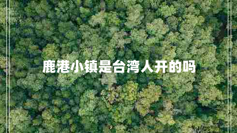 鹿港小鎮(zhèn)是臺灣人開的嗎