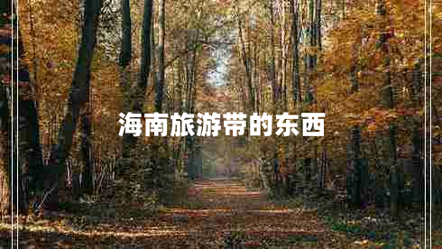 海南旅游帶的東西