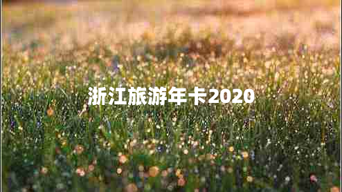浙江旅游年卡2020
