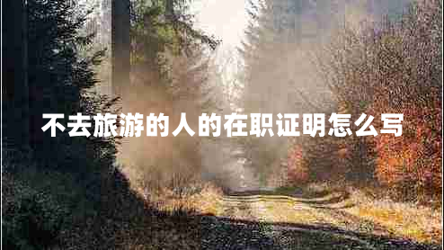 不去旅游的人的在職證明怎么寫