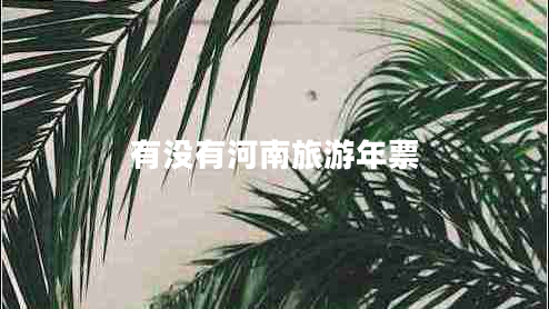 有沒(méi)有河南旅游年票