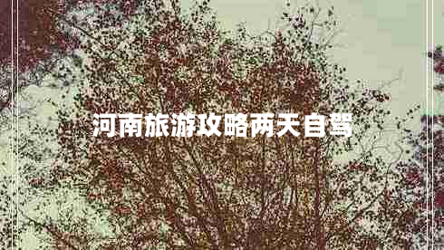 河南旅游攻略兩天自駕