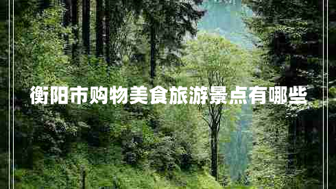 衡陽(yáng)市購(gòu)物美食旅游景點(diǎn)有哪些