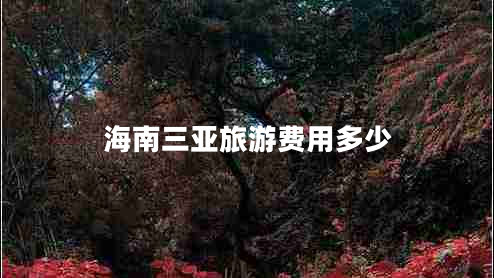 海南三亞旅游費用多少 海南三亞旅游費用多少