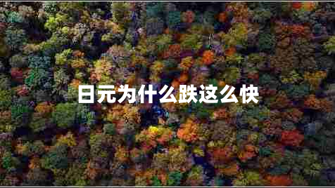 日元為什么跌這么快