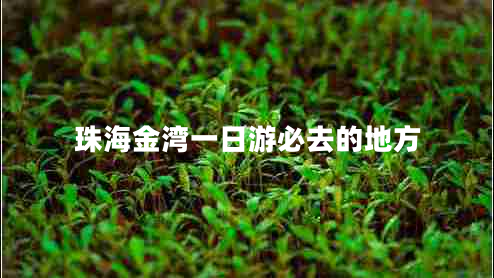 珠海金灣一日游必去的地方