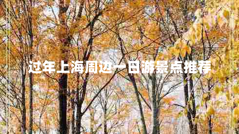 過年上海周邊一日游景點(diǎn)推薦
