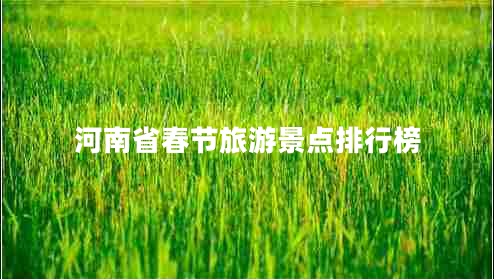 河南省春節(jié)旅游景點排行榜 河南省春節(jié)旅游景點排行榜