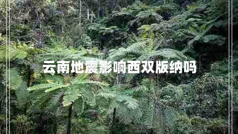 云南地震影響西雙版納嗎