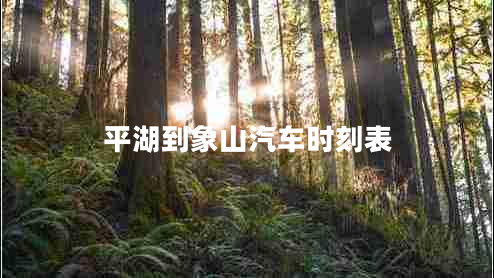 平湖到象山汽車時(shí)刻表 平湖到象山汽車時(shí)刻表