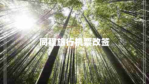 同程旅行機(jī)票改簽