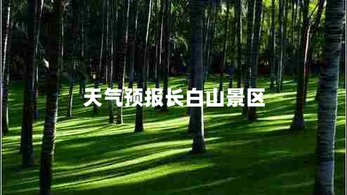 天氣預(yù)報(bào)長(zhǎng)白山景區(qū)