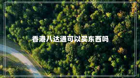 香港八達(dá)通可以買東西嗎