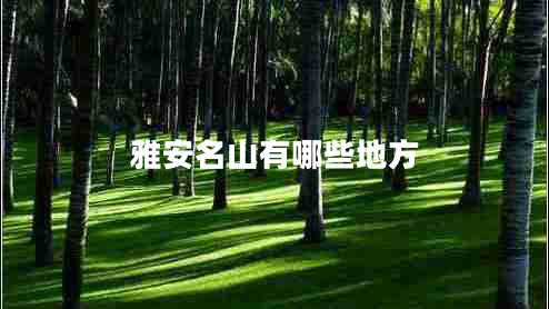 雅安名山有哪些地方