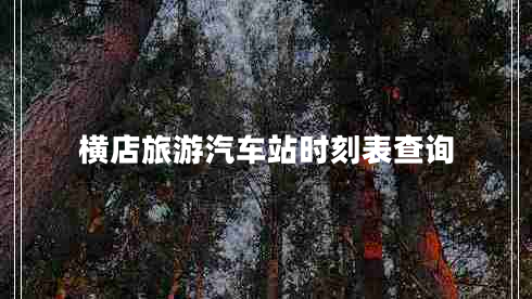 橫店旅游汽車站時(shí)刻表查詢 橫店旅游汽車站時(shí)刻表查詢