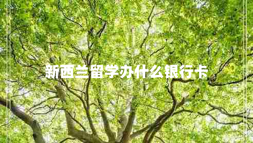 新西蘭留學(xué)辦什么銀行卡