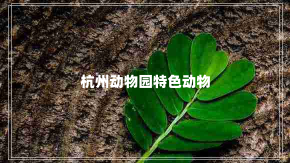 杭州動物園特色動物 杭州動物園特色動物