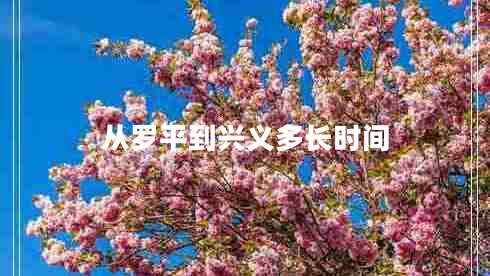 從羅平到興義多長時間