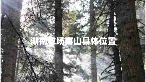 湖南牧場南山具體位置 湖南牧場南山具體位置