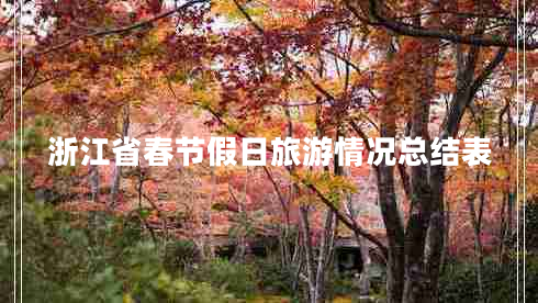 浙江省春節(jié)假日旅游情況總結(jié)表