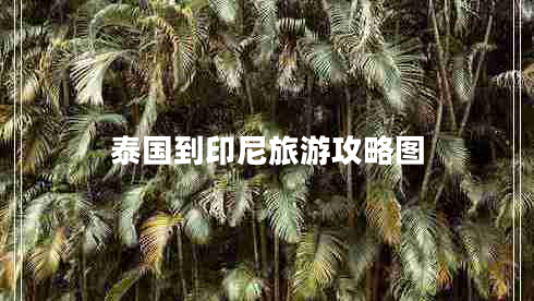 泰國到印尼旅游攻略圖