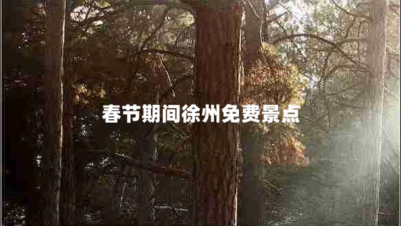 春節(jié)期間徐州免費景點 春節(jié)期間徐州免費景點