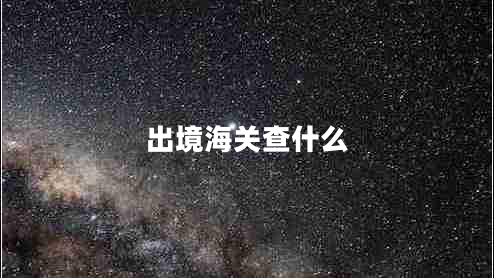 出境海關(guān)查什么