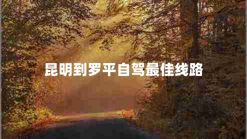 昆明到羅平自駕最佳線路 昆明到羅平自駕最佳線路