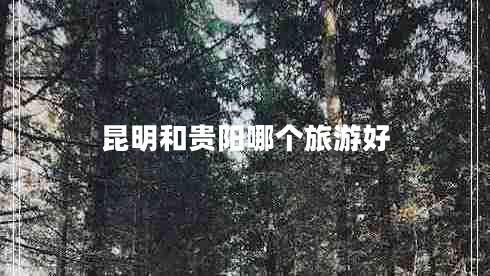 昆明和貴陽哪個(gè)旅游好 昆明和貴陽哪個(gè)旅游好