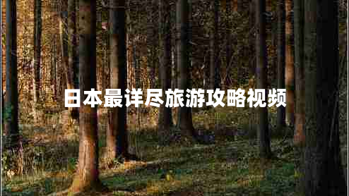日本最詳盡旅游攻略視頻 日本最詳盡旅游攻略視頻