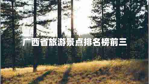 廣西省旅游景點(diǎn)排名榜前三