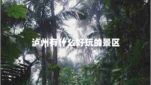 瀘州有什么好玩的景區(qū)