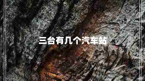 三臺(tái)有幾個(gè)汽車站