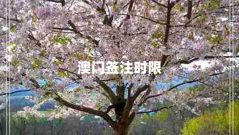 澳門簽注時(shí)限