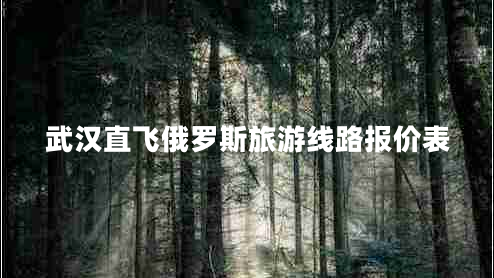 武漢直飛俄羅斯旅游線路報價表