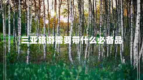 三亞旅游需要帶什么必備品