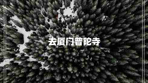 去廈門普陀寺 去廈門普陀寺