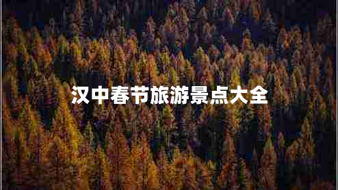 漢中春節(jié)旅游景點(diǎn)大全