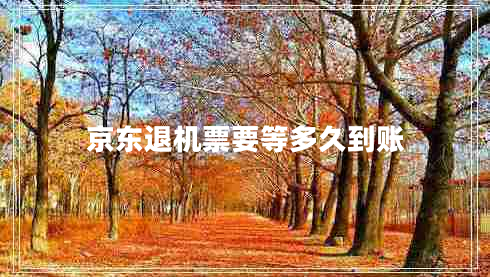 京東退機(jī)票要等多久到賬