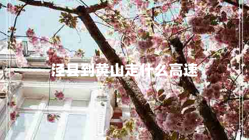 涇縣到黃山走什么高速