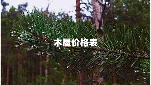 木屋價(jià)格表