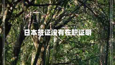 日本簽證沒有在職證明