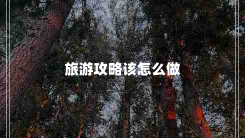 旅游攻略該怎么做