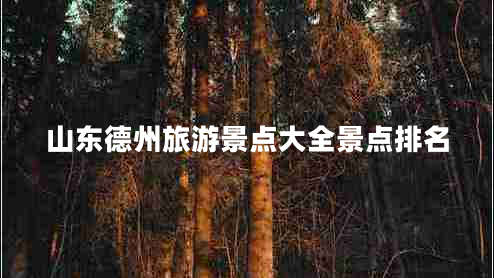 山東德州旅游景點(diǎn)大全景點(diǎn)排名 山東德州旅游景點(diǎn)大全景點(diǎn)排名