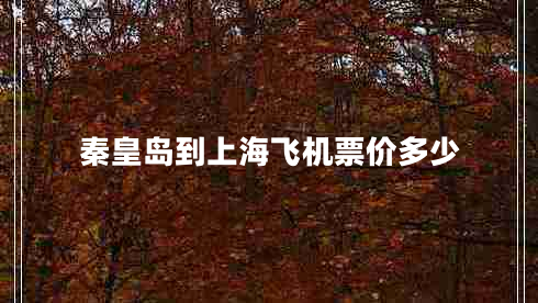 秦皇島到上海飛機(jī)票價(jià)多少 秦皇島到上海飛機(jī)票價(jià)多少