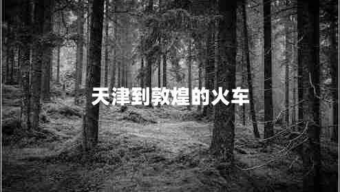 天津到敦煌的火車