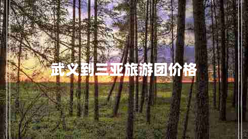 武義到三亞旅游團(tuán)價(jià)格